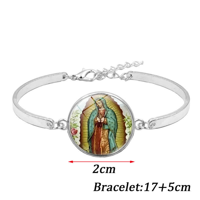Christianartworkshop Que Dieu bénisse le coffret de bijoux en verre Rose de la Vierge Marie - image 8