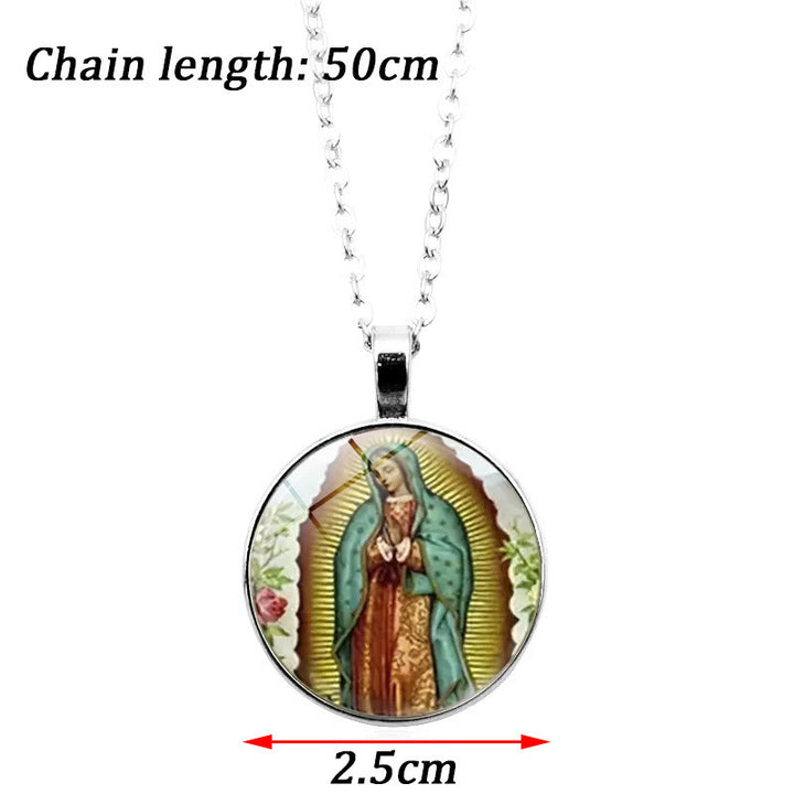 Christianartworkshop Que Dieu bénisse le coffret de bijoux en verre Rose de la Vierge Marie - image 7