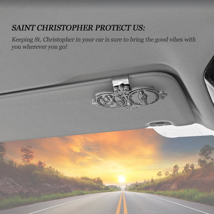 Christianartworkshop Accessoires automobiles à clip de pare-soleil Saint Christopher - image 5