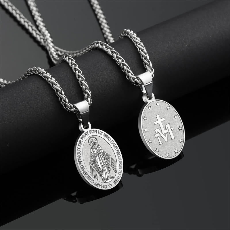 Christianartworkshop Pendentif Miraculeux Marie Collier religieux - Argent - image 1