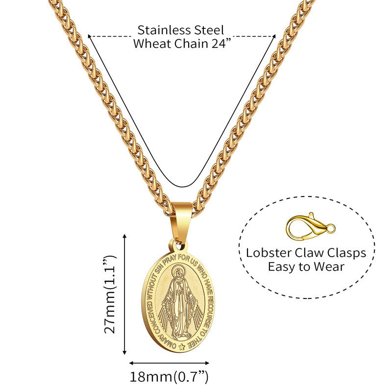 Christianartworkshop Pendentif Miraculeux Marie Collier religieux - image 3