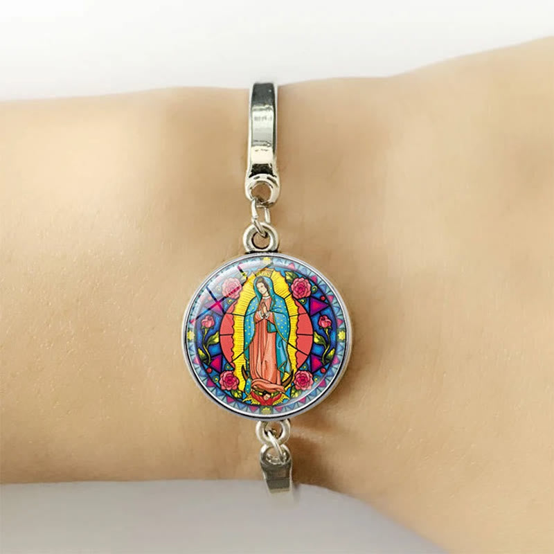 Christianartworkshop Ensemble de bijoux religieux en verre Sainte-Marie Notre-Dame - image 6
