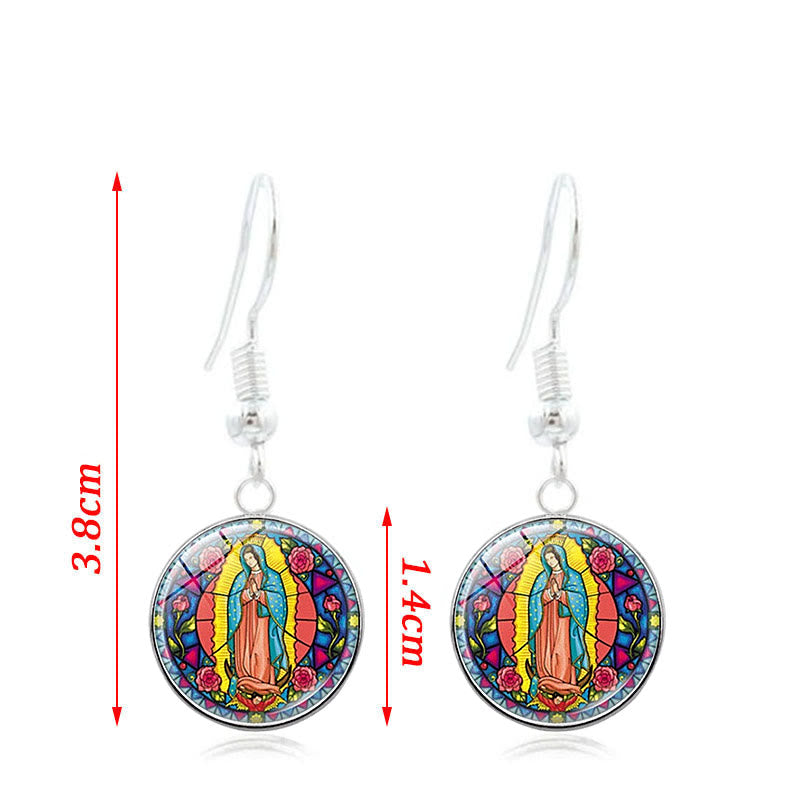 Christianartworkshop Ensemble de bijoux religieux en verre Sainte-Marie Notre-Dame - image 9