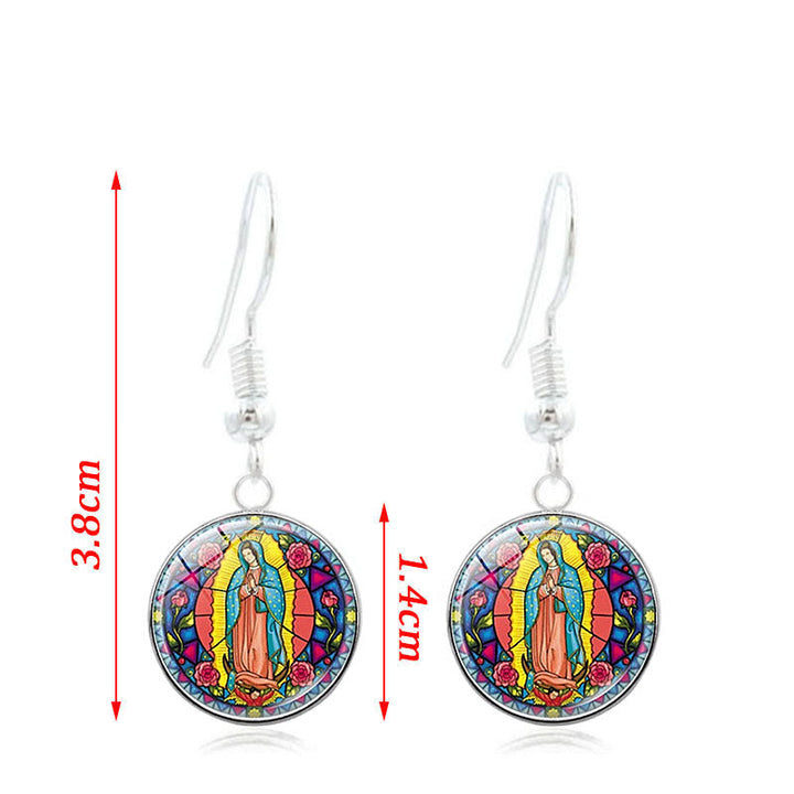 Christianartworkshop Ensemble de bijoux religieux en verre Sainte-Marie Notre-Dame - image 9