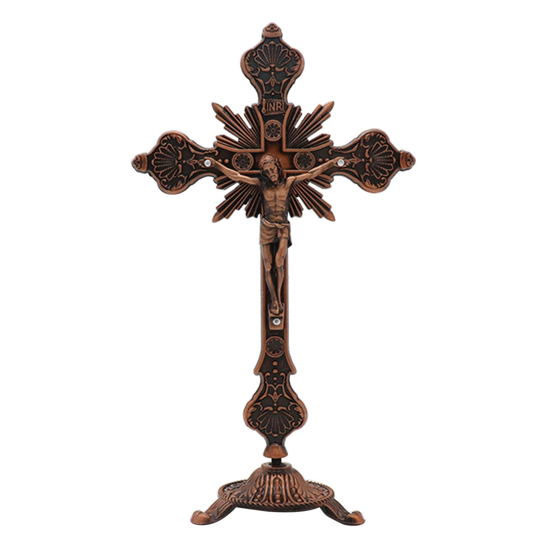 Crucifix décoratif représentant le Seigneur Jésus-Christ debout - Rouge - image 4