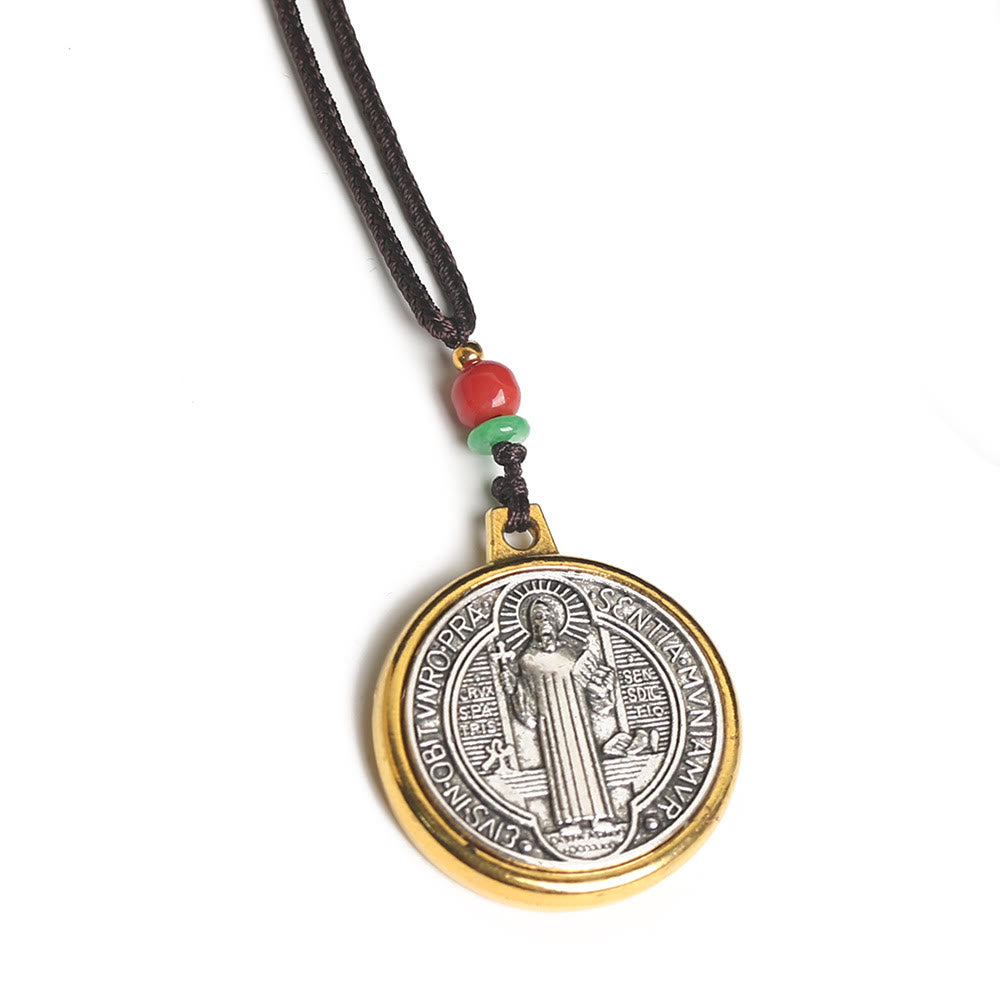 Christianartworkshop Collier médaillon classique Saint Benoît - image 1