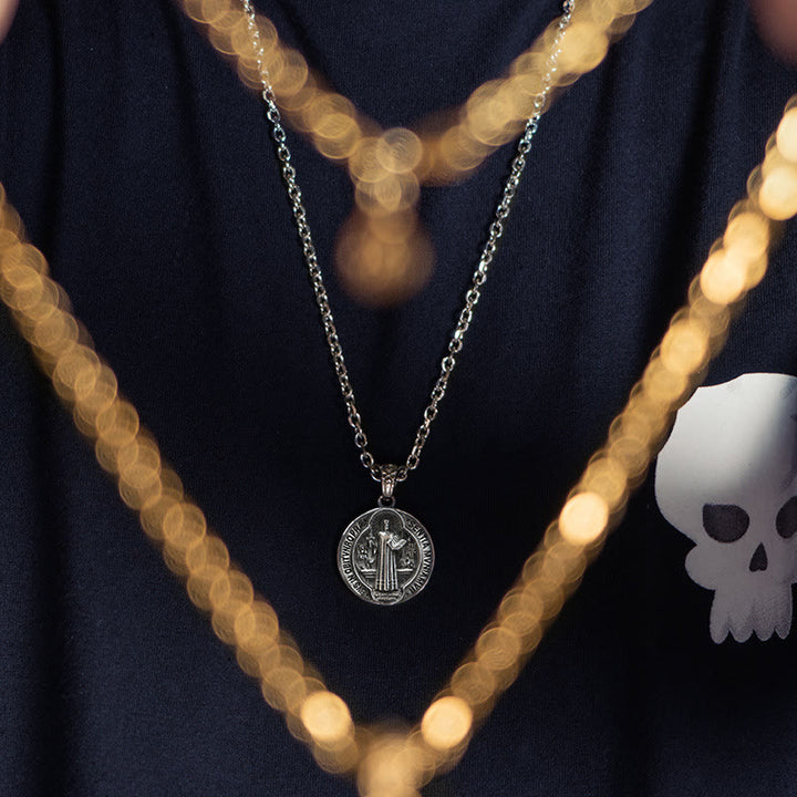 Collier en alliage Christianartworkshop Saint Benoît Bénédiction du foyer - Argent - image 4