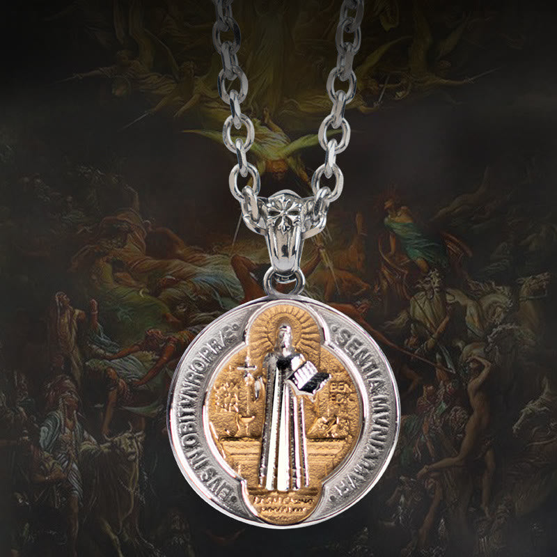 Collier en alliage Christianartworkshop Saint Benoît Bénédiction du foyer - image 2