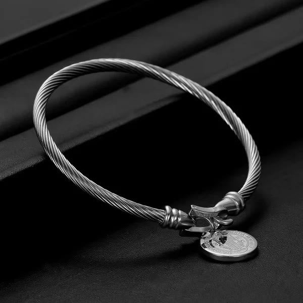 Bracelet jonc torsadé Saint Benoît de Christianartworkshop - image 5
