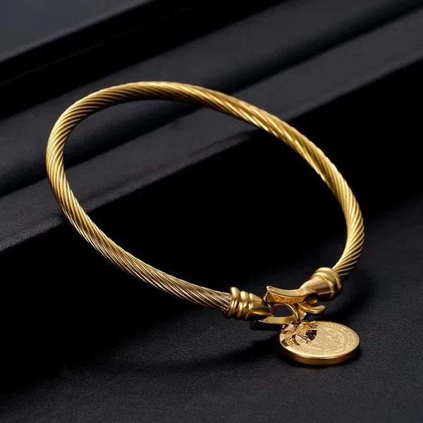 Bracelet jonc torsadé Saint Benoît de Christianartworkshop - image 2