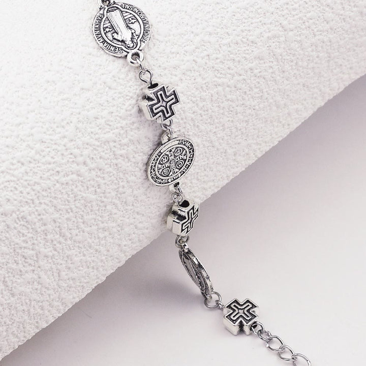 Bracelet de protection Croix Médaille Saint Benoît de Christianartworkshop - image 3