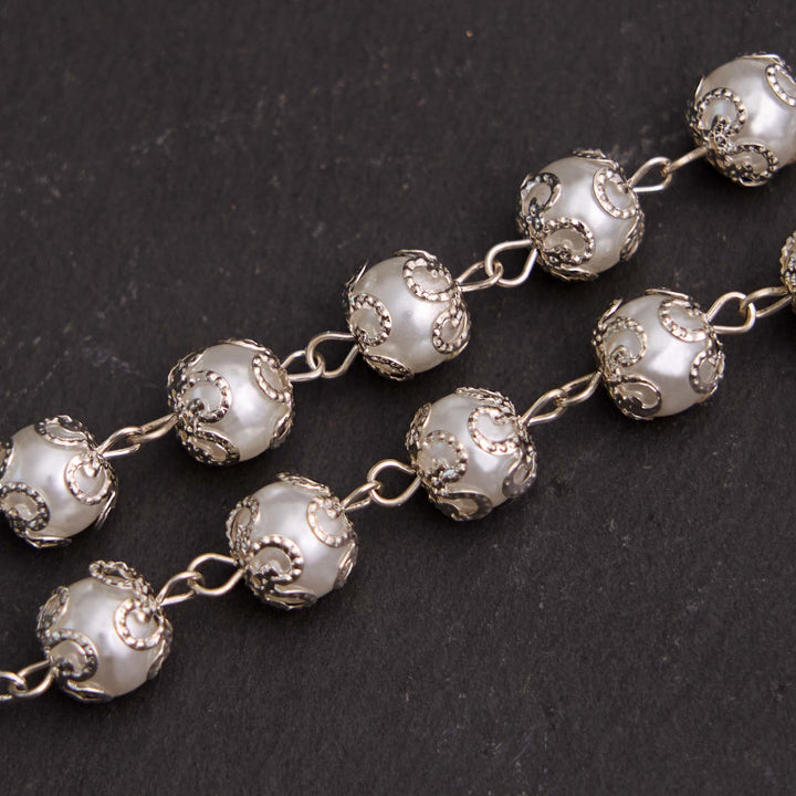 Bracelet chapelet en perles de verre chrétiennes avec croix de Saint Benoît et Jésus - image 9