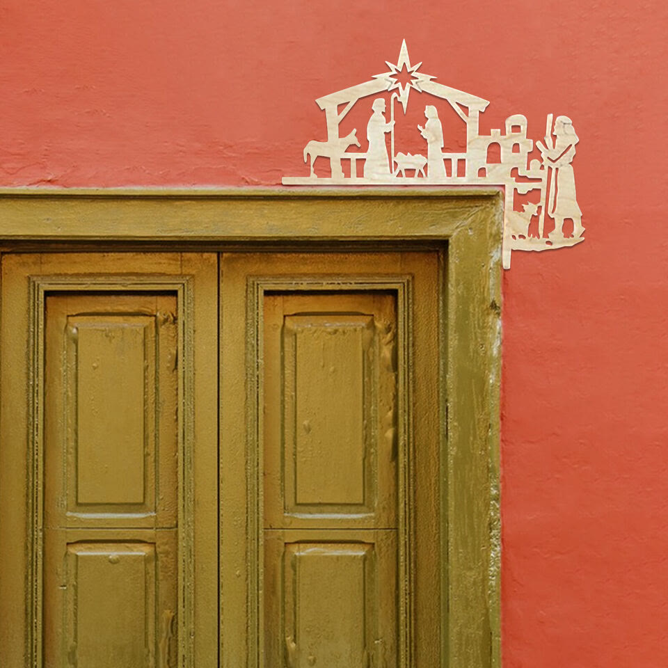 Christianartworkshop Cadre de porte ornemental de scène de la Nativité - image 2
