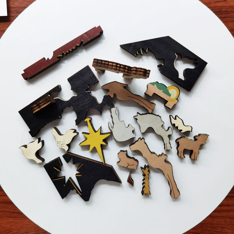 Puzzle en bois Crèche - image 2