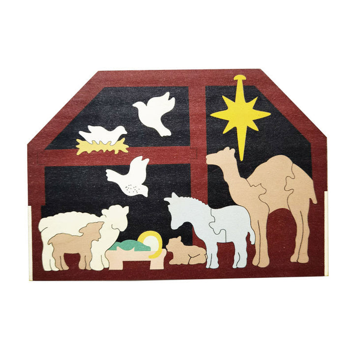 Puzzle en bois Crèche - image 3