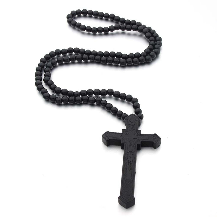 Christianartworkshop Collier en bois en forme de croix de Jésus - image 8
