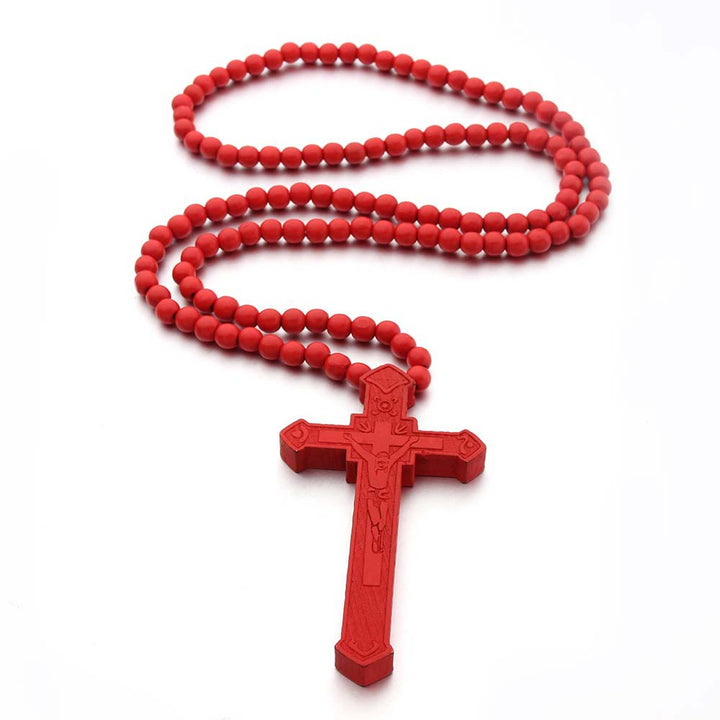Christianartworkshop Collier en bois en forme de croix de Jésus - image 6