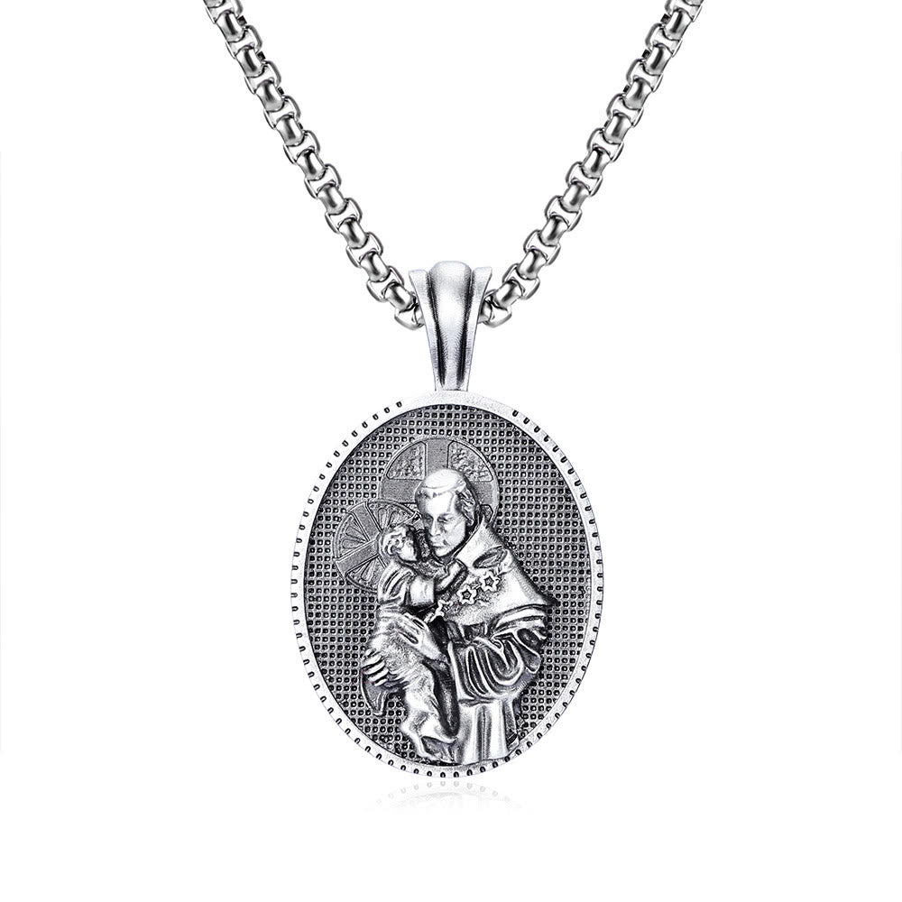 ChristianartworkshopCollier pendentif Saint Antoine et l'Enfant Jésus - image 4