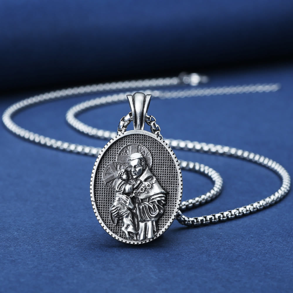 ChristianartworkshopCollier pendentif Saint Antoine et l'Enfant Jésus - image 1