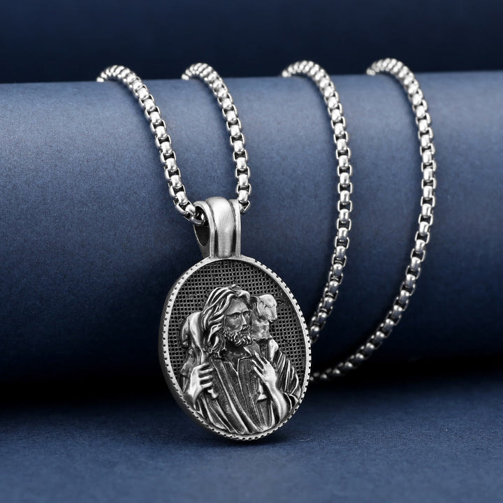 ChristianartworkshopCollier pendentif Le Bon Berger Jésus - image 1