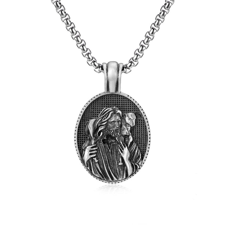 ChristianartworkshopCollier pendentif Le Bon Berger Jésus - image 4