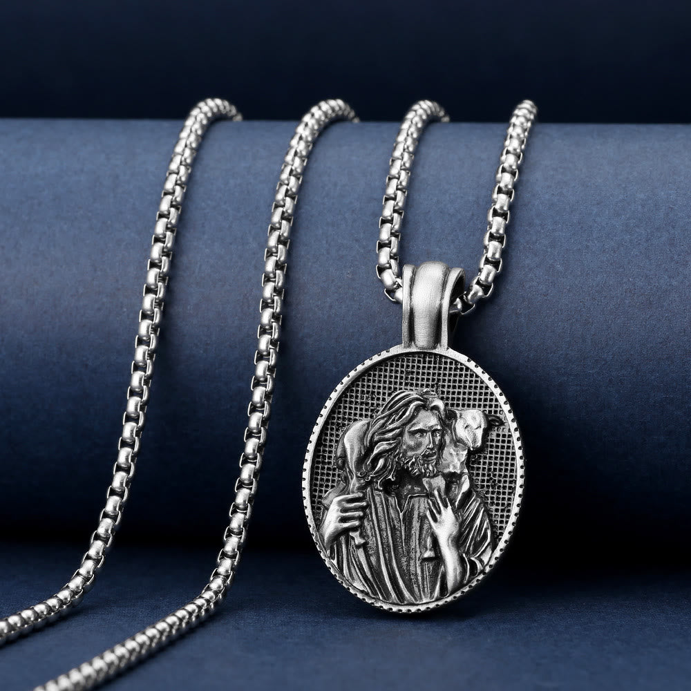 ChristianartworkshopCollier pendentif Le Bon Berger Jésus - Le Bon Berger - image 0