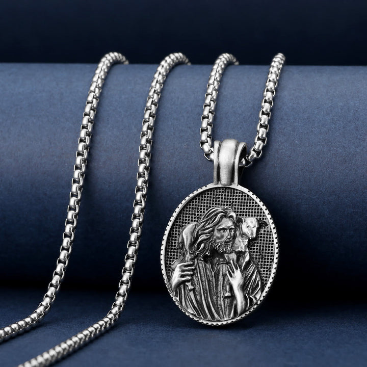 ChristianartworkshopCollier pendentif Le Bon Berger Jésus - Le Bon Berger - image 0