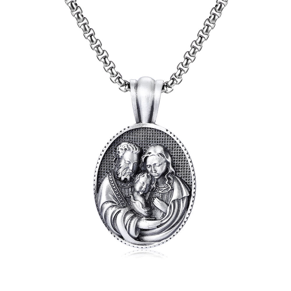 ChristianartworkshopCollier amulette de la Sainte Famille - image 4
