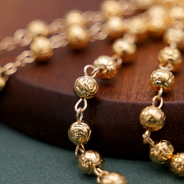 ChristianartworkshopChapelet classique doré de Saint Benoît - image 3