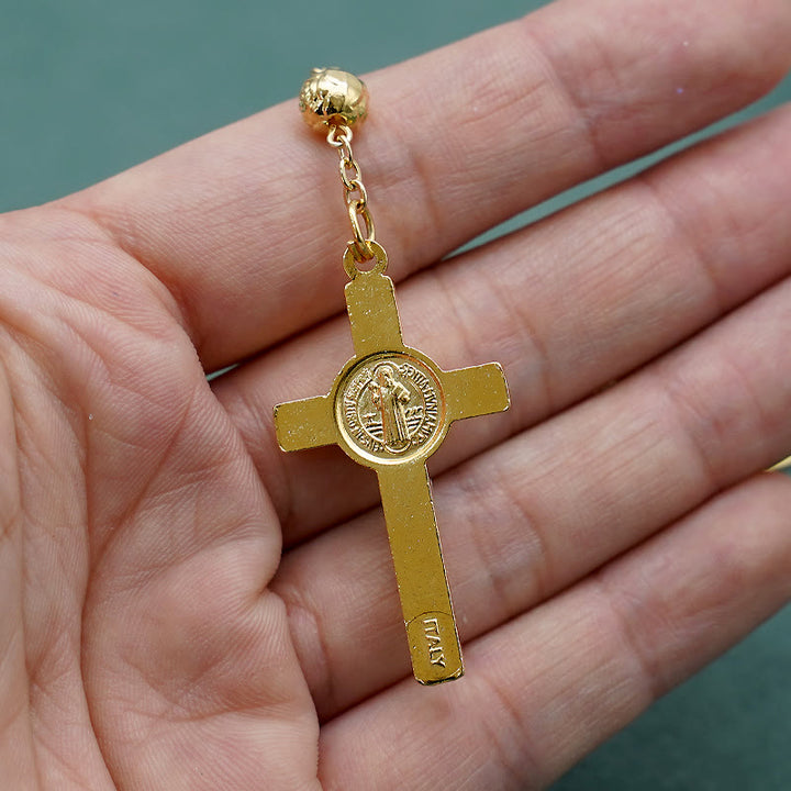 ChristianartworkshopChapelet classique doré de Saint Benoît - image 7