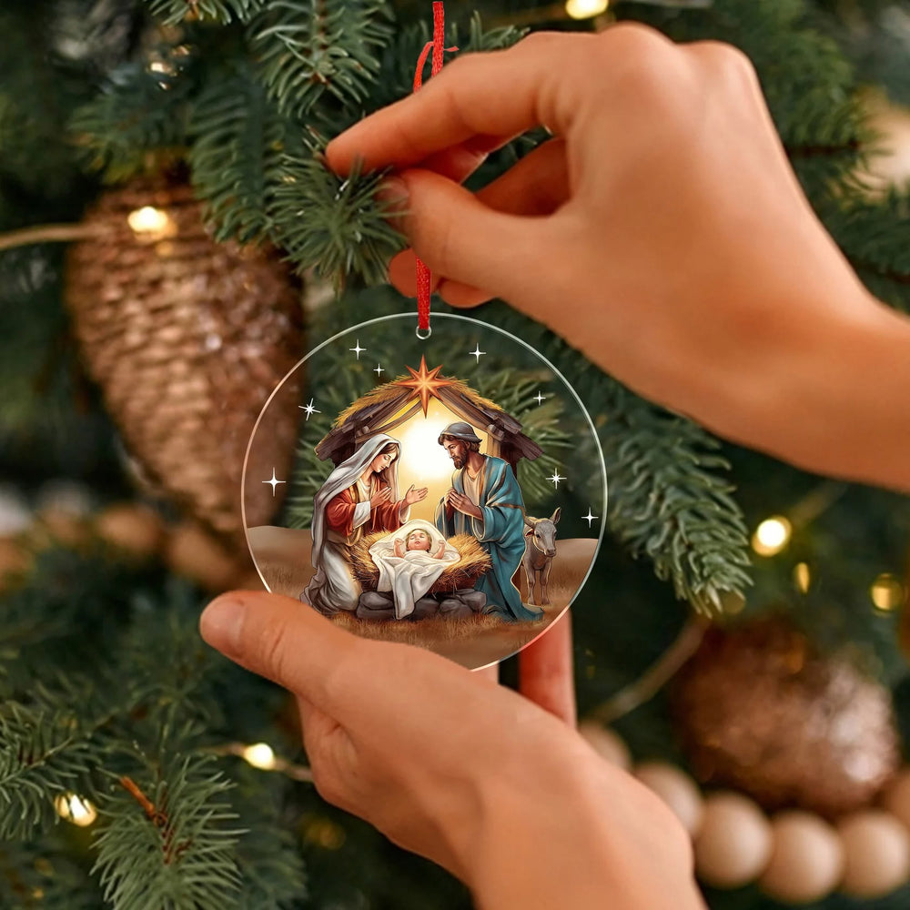 Christianartworkshop Crèche de Noël, décorations du Christ, ornements B - image 1