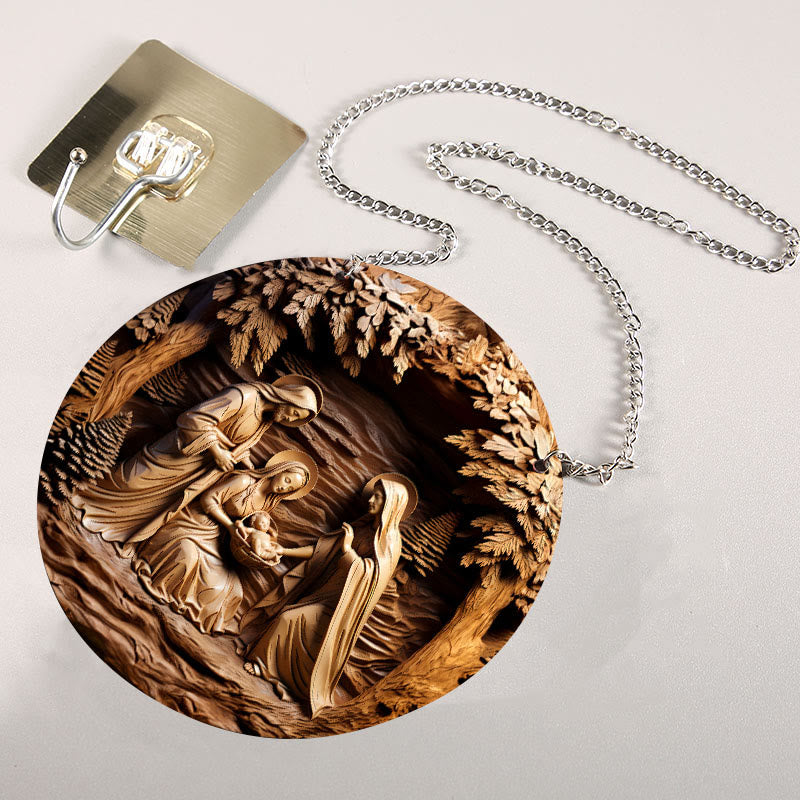 Christianartworkshop Série 8 Styles Marron Crèche Décoration Festive Ornements à Suspendre F - image 1