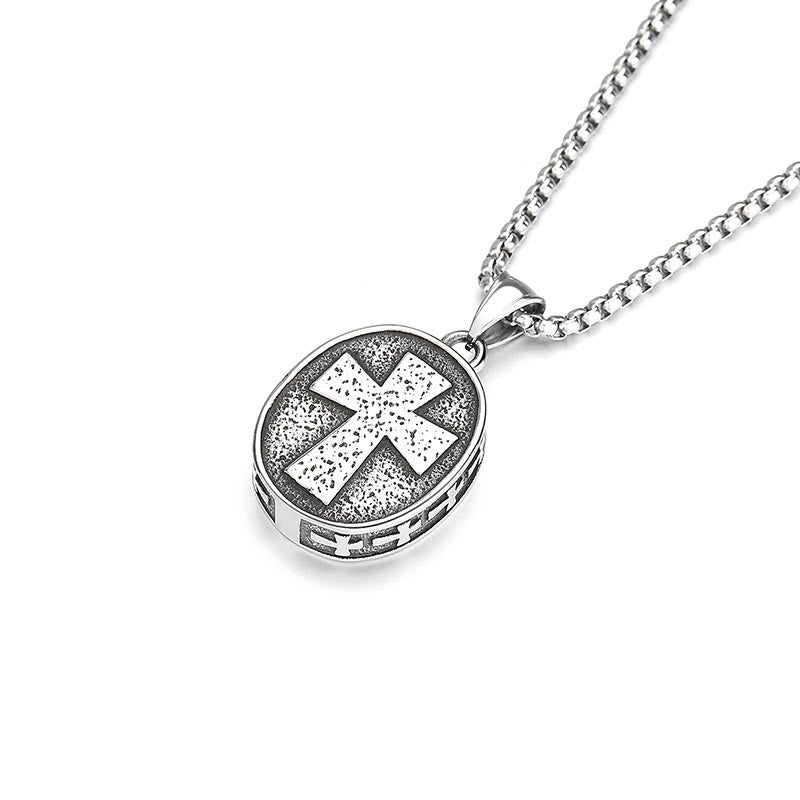 ChristianartworkshopCollier pendentif médaille du Christ en titane - image 4