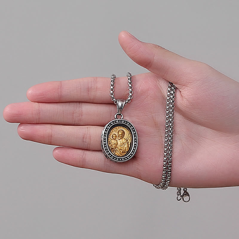 ChristianartworkshopCollier pendentif médaille du Christ en titane - image 3
