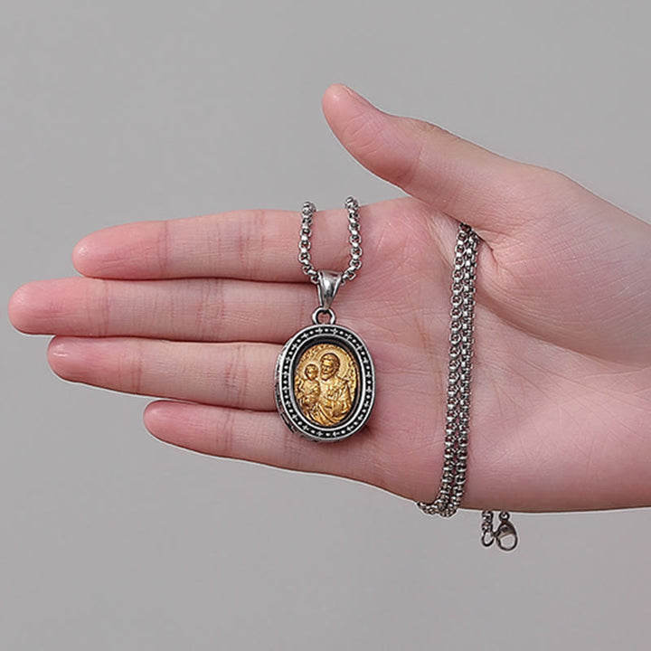 ChristianartworkshopCollier pendentif médaille du Christ en titane - image 3