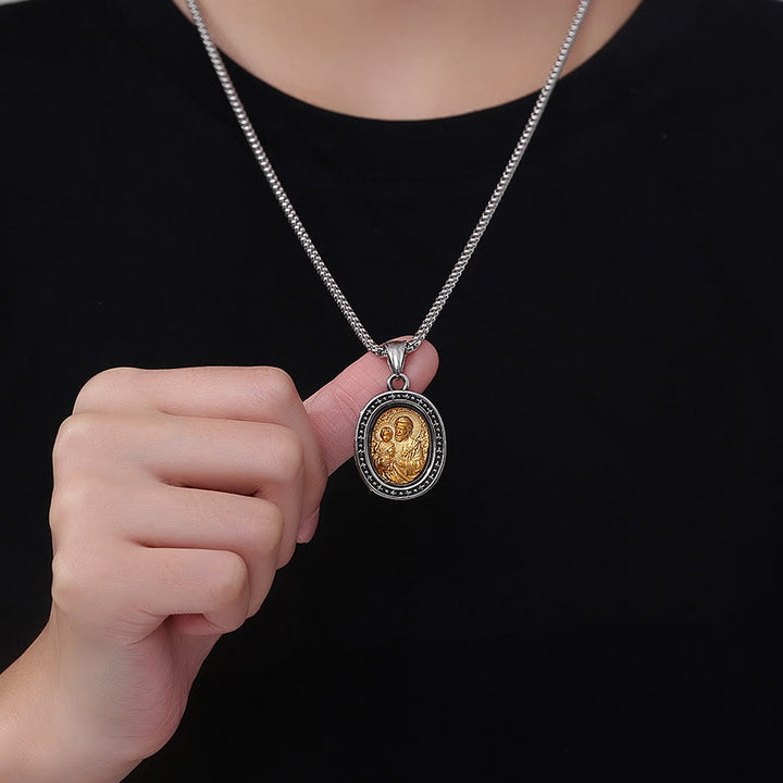 ChristianartworkshopCollier pendentif médaille du Christ en titane - image 2