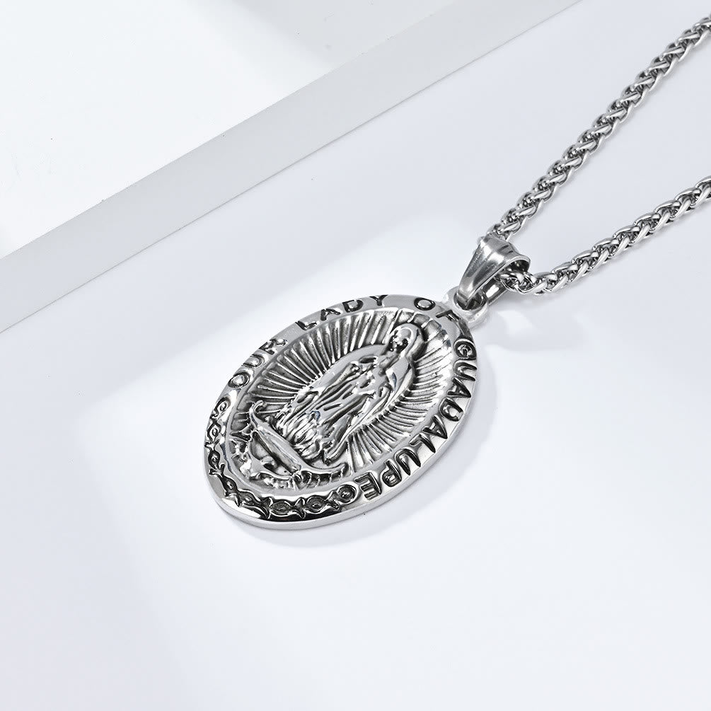 ChristianartworkshopCollier Notre-Dame de Guadalupe en acier inoxydable, 3 couleurs - Argent - image 5