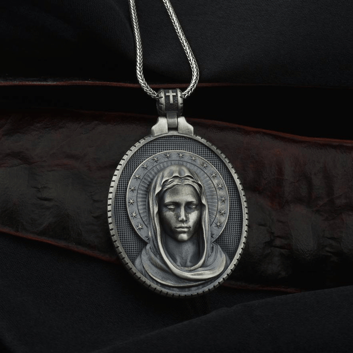 Christianartworkshop Collier en acier inoxydable de l'Assomption de la Vierge Marie - image 2