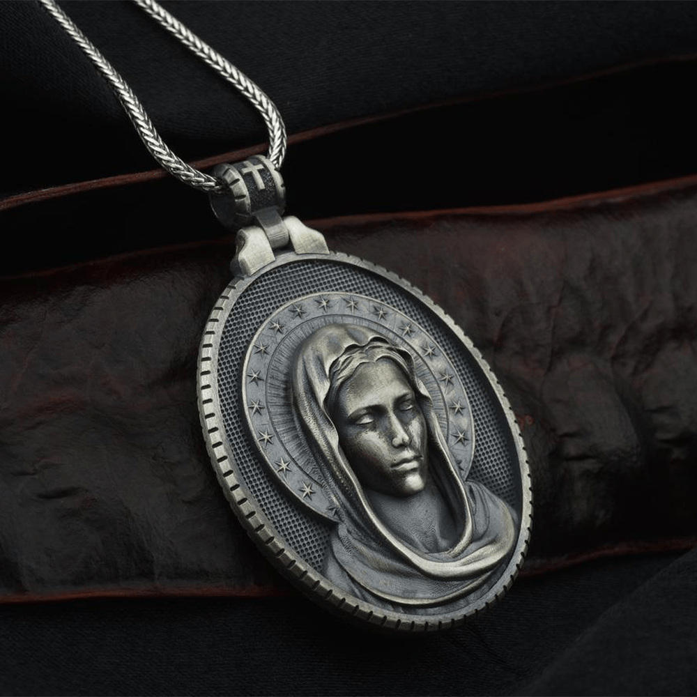 Christianartworkshop Collier en acier inoxydable de l'Assomption de la Vierge Marie - image 3