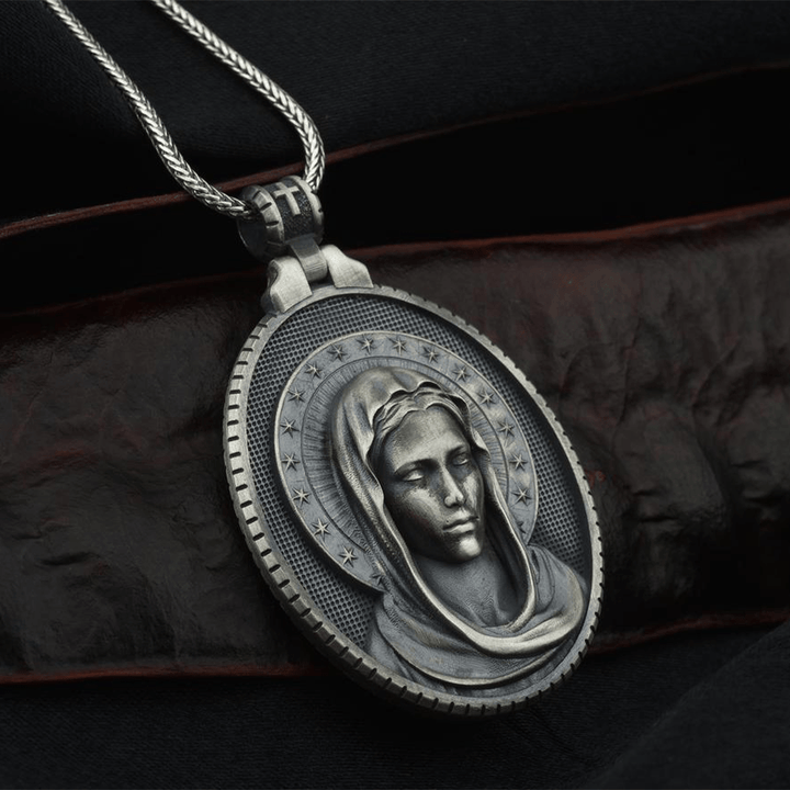 Christianartworkshop Collier en acier inoxydable de l'Assomption de la Vierge Marie - image 3