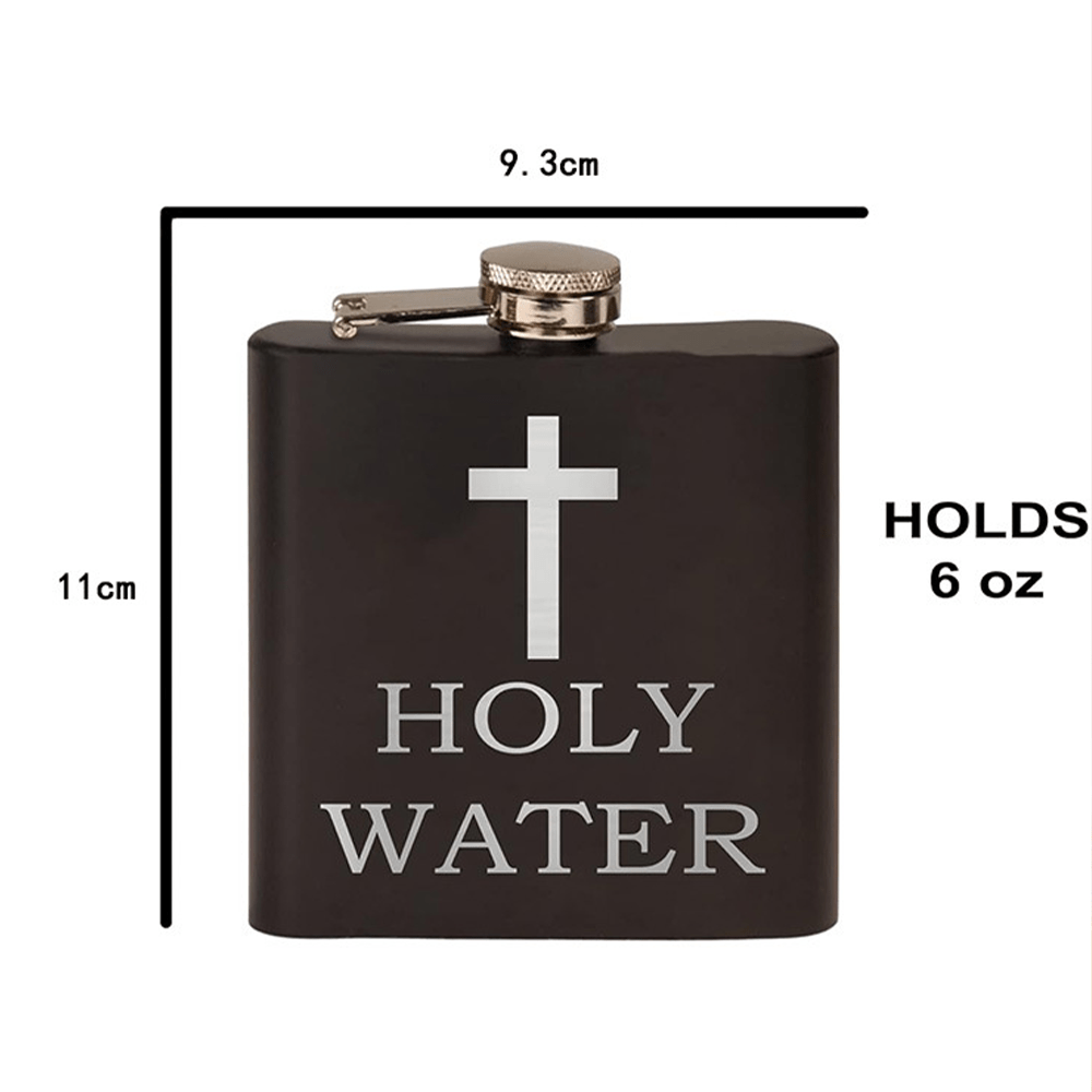 Gourde à alcool portable noire Christian Art pour eau bénite - image 5