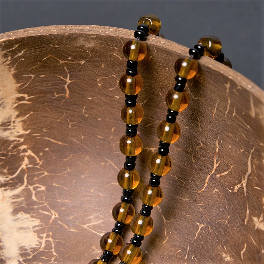 ChristianartworkshopCollier de perles marron foncé Sainte Famille - image 3