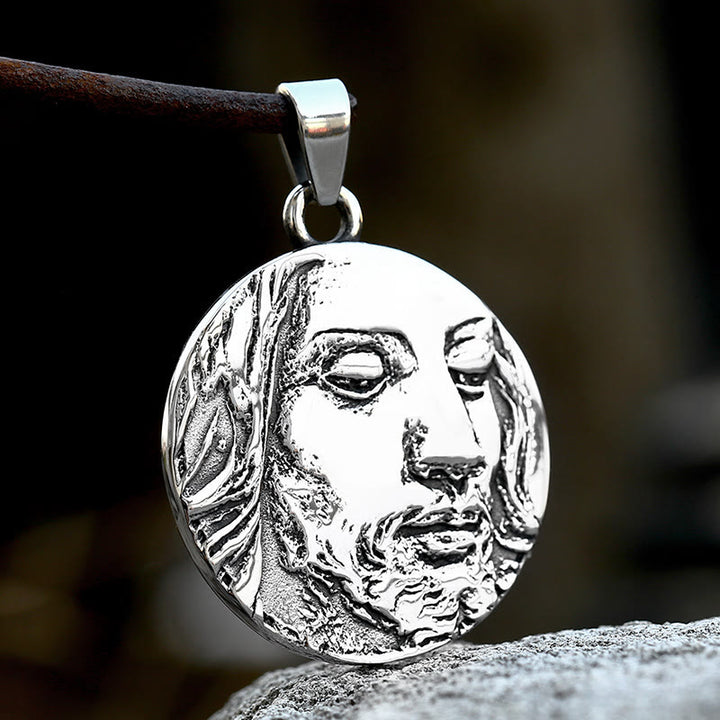 Christianartworkshop Collier pendentif Jésus « Que Dieu te bénisse » de style classique - image 1