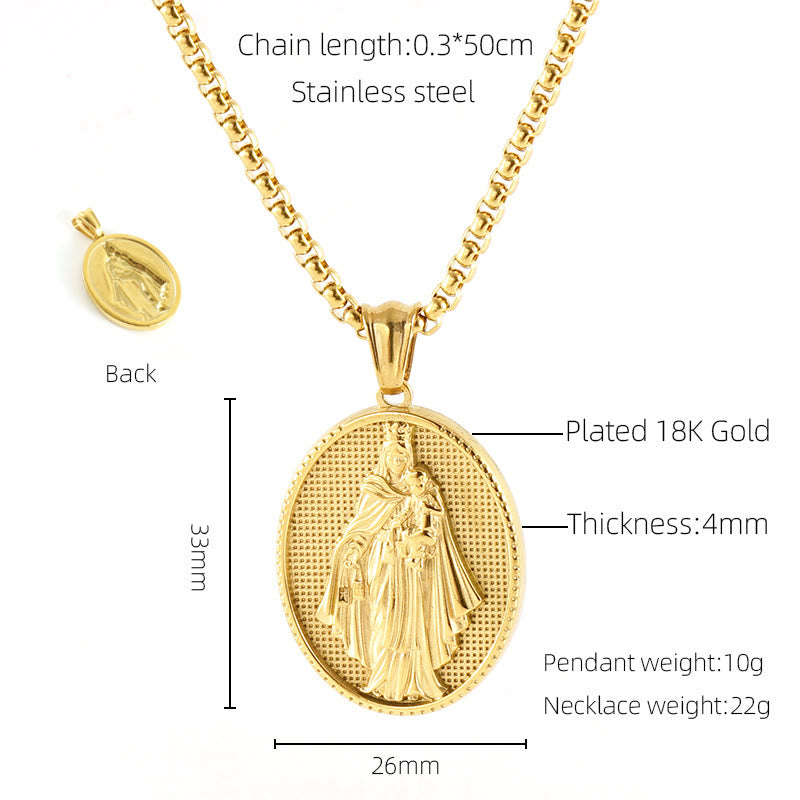 Christianartworkshop Collier pendentif icône classique style rétro 11 - Vierge à l'Enfant - image 11