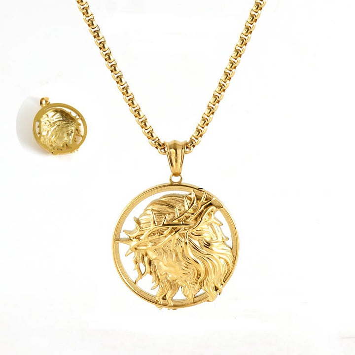 Christianartworkshop Collier pendentif icône classique style rétro 11 - Couronne d'épines de Jésus - image 0
