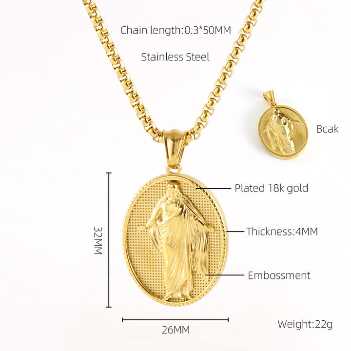 Christianartworkshop Collier pendentif icône classique style rétro 11 - Jésus - image 9
