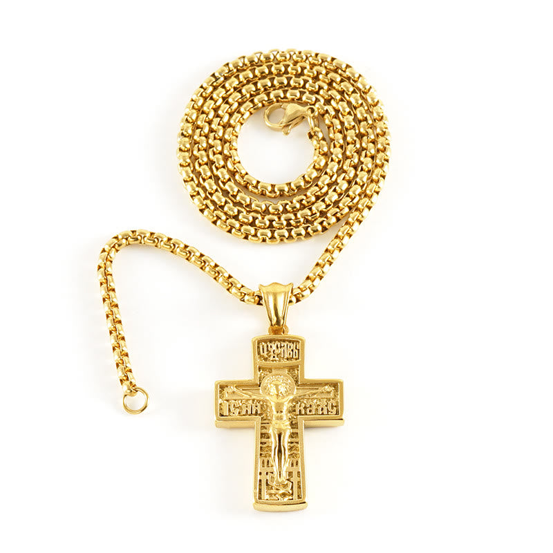 Christianartworkshop Collier pendentif icône classique style rétro 11 - Crucifix orthodoxe - image 13