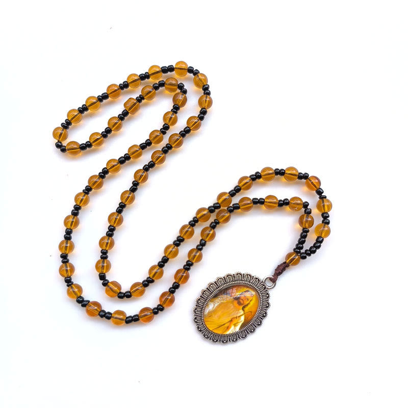 Christianartworkshop Collier pendentif style classique avec 9 icônes de saints (Jésus et la Vierge Marie) - image 3