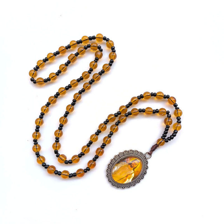 Christianartworkshop Collier pendentif style classique avec 9 icônes de saints (Jésus et la Vierge Marie) - image 3
