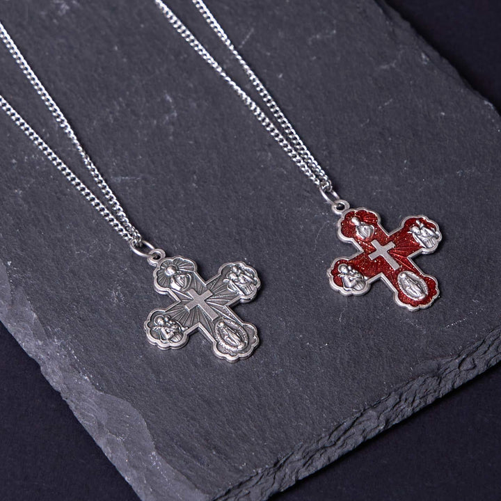 Christianartworkshop Collier pendentif croix à quatre directions en carmélite style classique - image 5